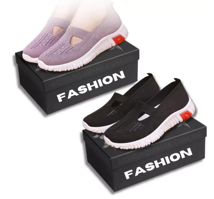 Tênis Confort Fashion Ortopédico - Oferta Pague 1 Leve 2