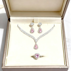 ✨ Liara Éternité – Conjunto Luxuoso de Diamantes (Colar, Anel e Brincos)