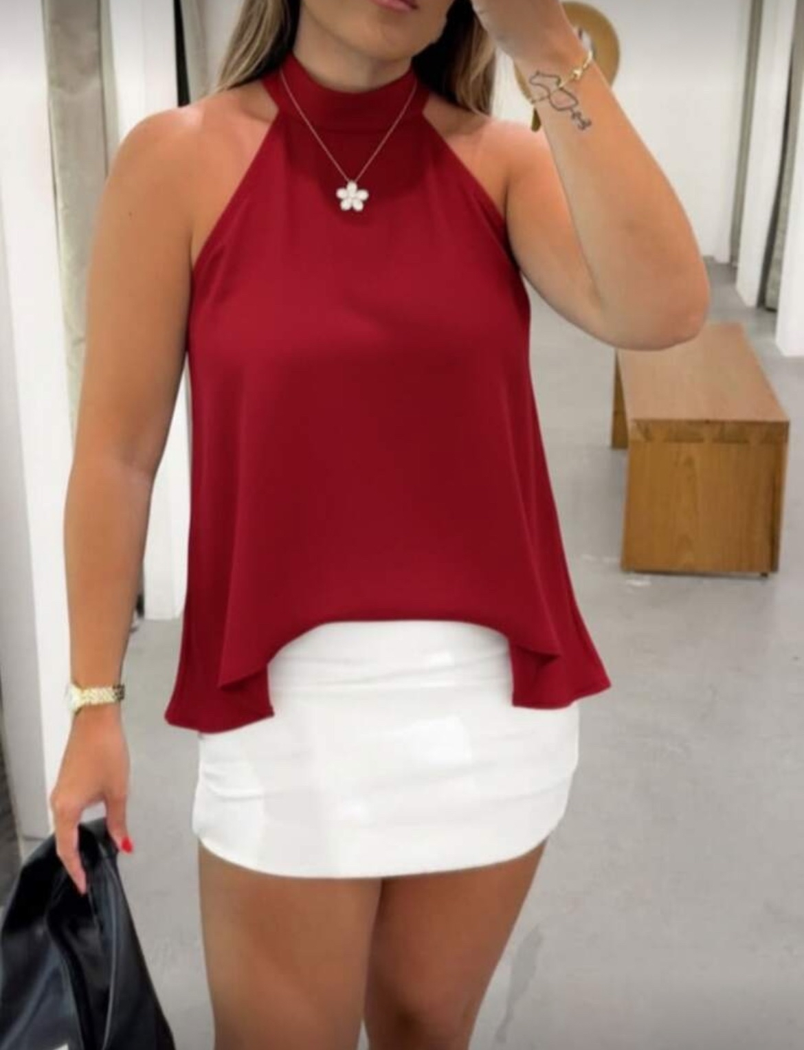 Regata Liara Feminina Bata Frente Unica Amarração - Tendencia Verão 🔥